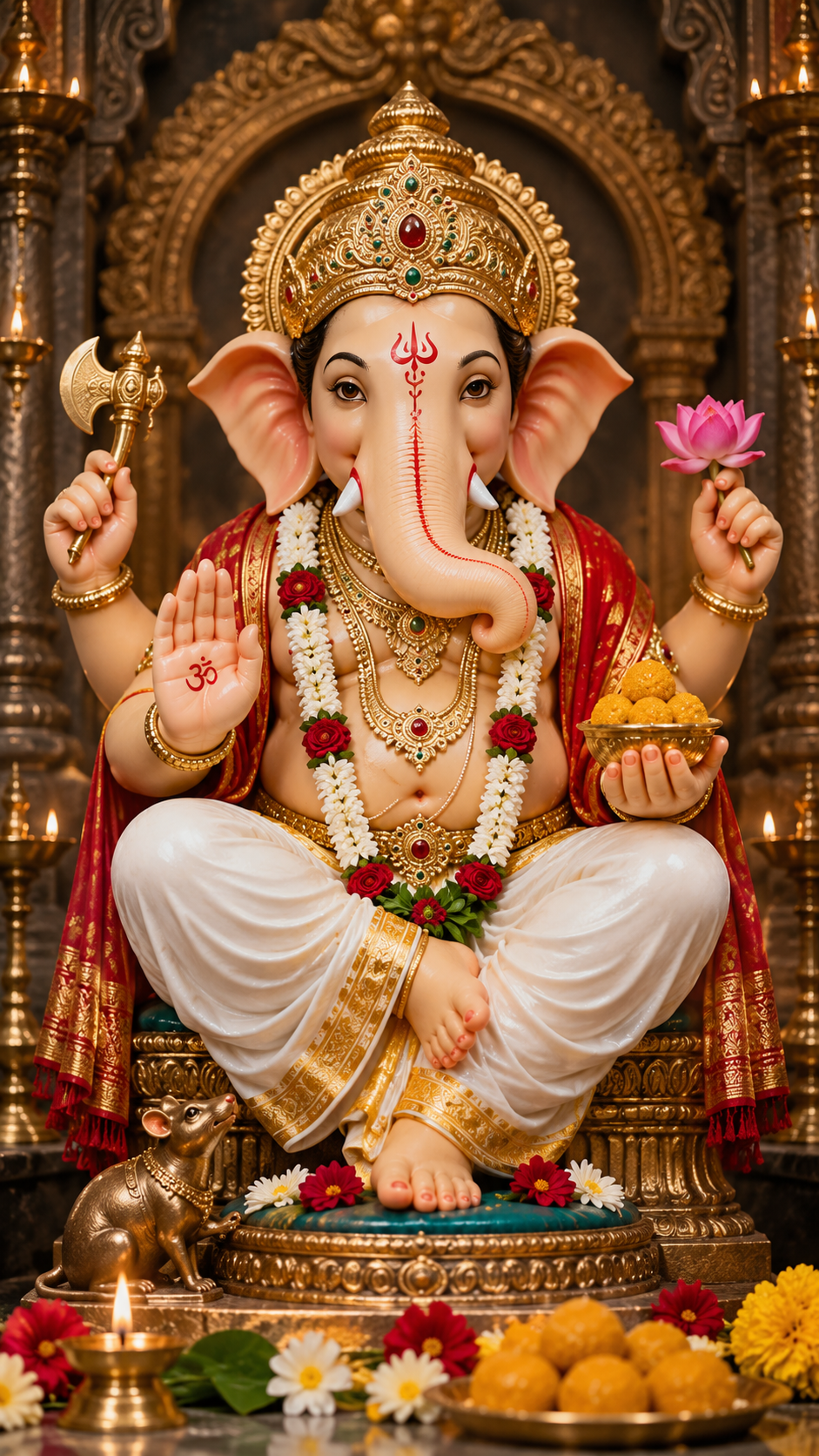 Marble Ganesh — 12 inch